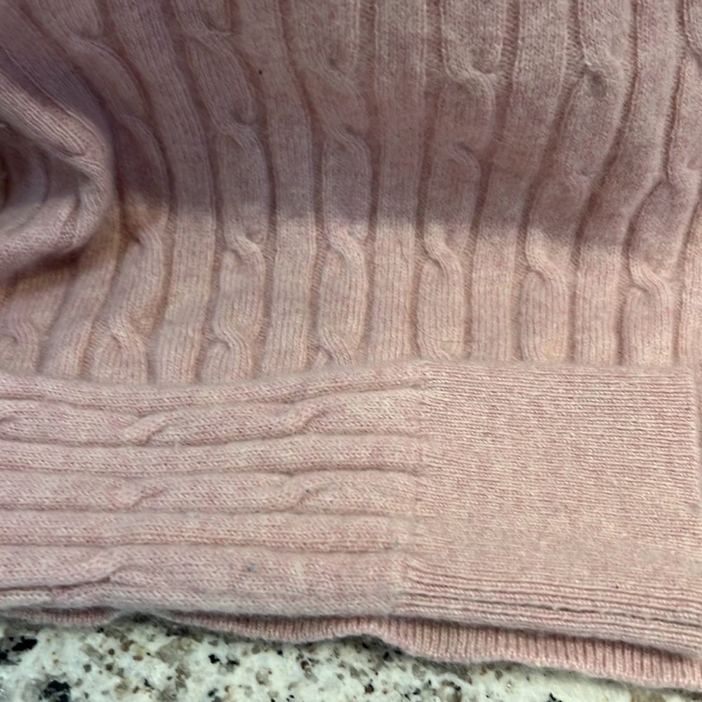 Pre-loved cashmere cable sweater.
